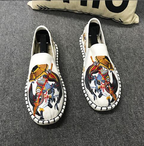Canvas Vintage Mix Chinese Traditional Style Men Slip On Shoes - FanFreakz