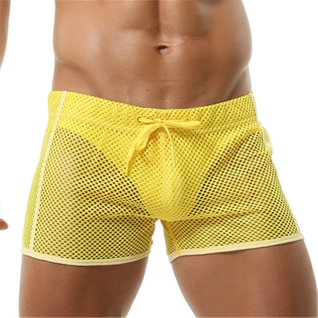 Solid Fishnet Quick Dry Men Short