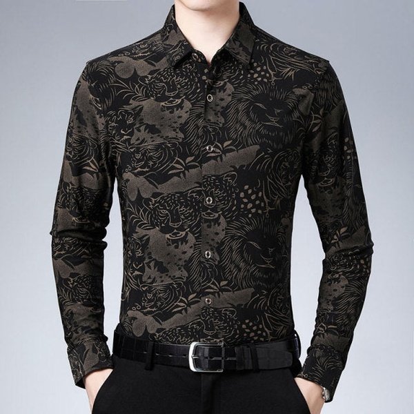 Big Cats Designer Printed Long Sleeve Shirt