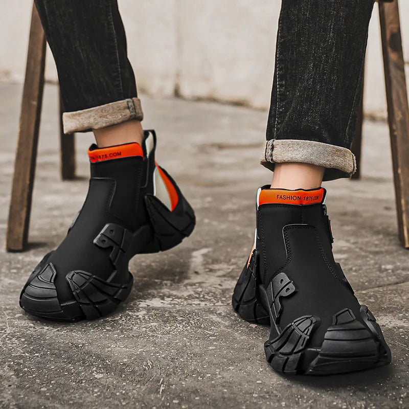 Urban Techwear Slip-On Ankle Boots