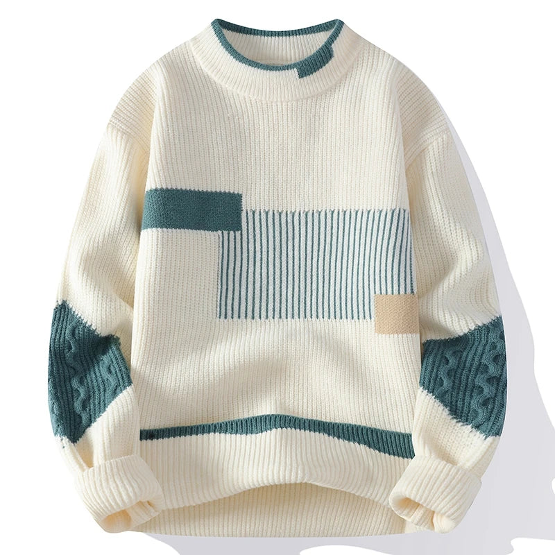 Street Print O Neck Mid Waist Sweaters(4 Colors)