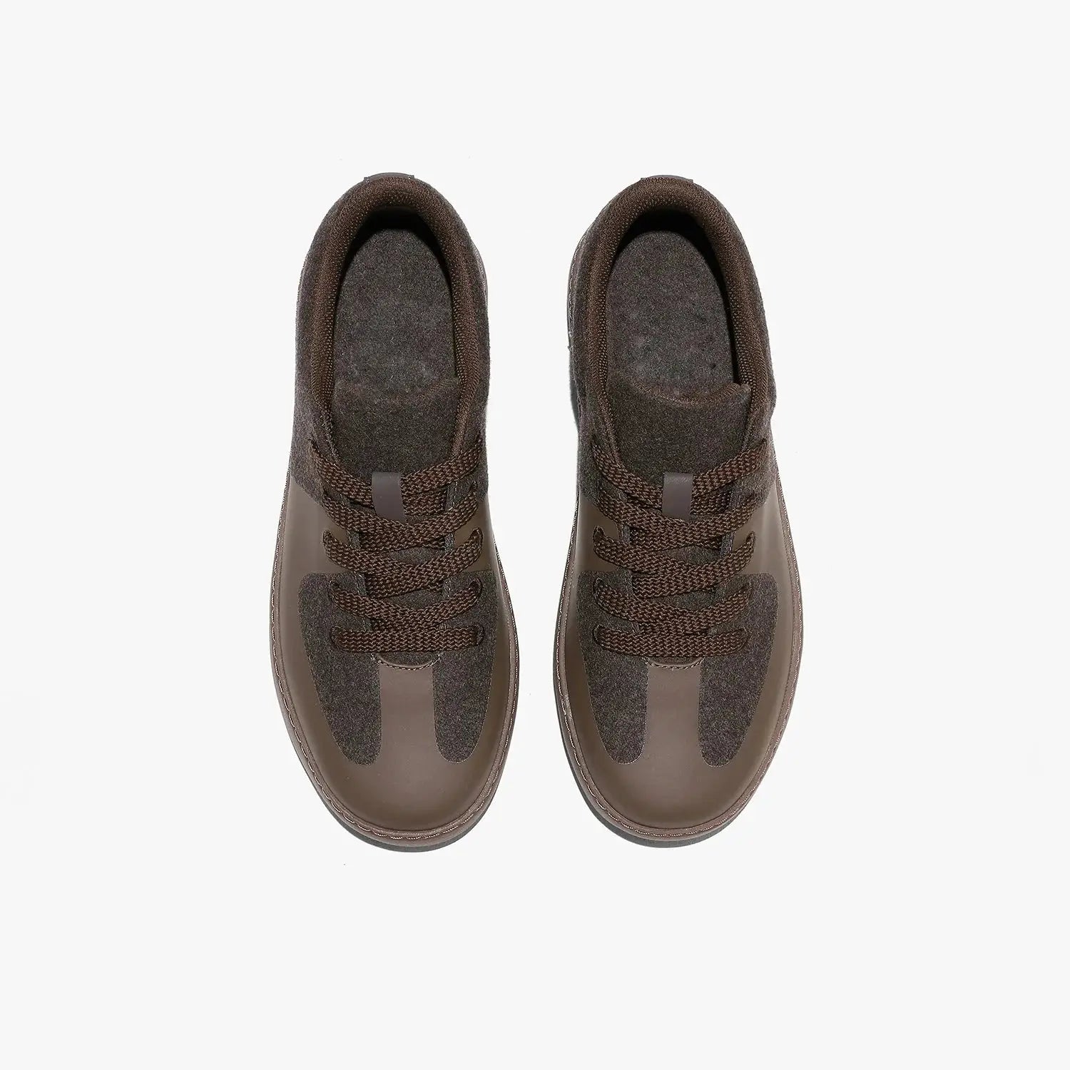 Mixed-Texture Low-Top Sneakers