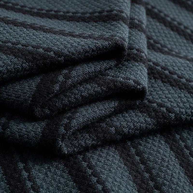 Round Neck Striped Knitted T-Shirt