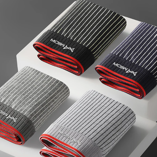 6Pcs Cotton Monochrome Men's Boxers Set