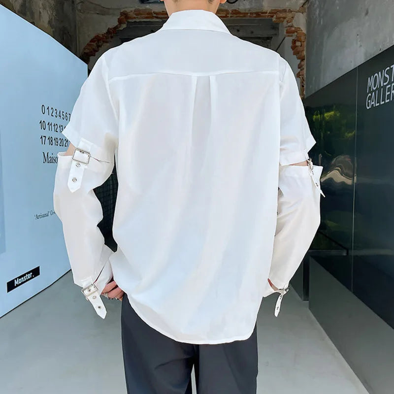 Metal Strap Long Sleeve Shirt