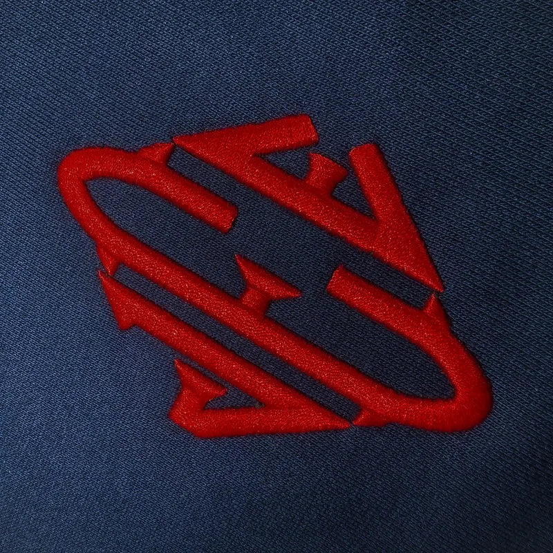 Embroidery Patch Retro Zip Polo Short