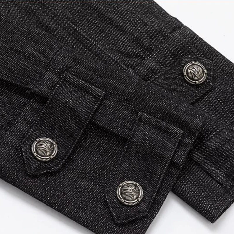 Decorative Button Detailing Denim Jacket