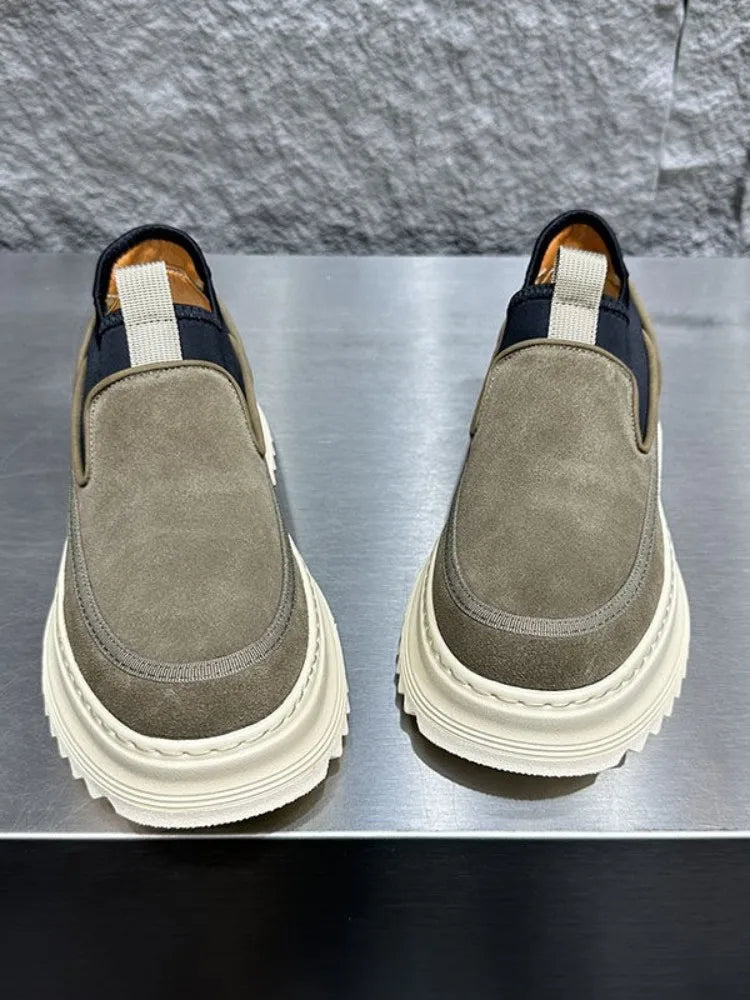 Thick Platform Round Toe Loafer Shoes