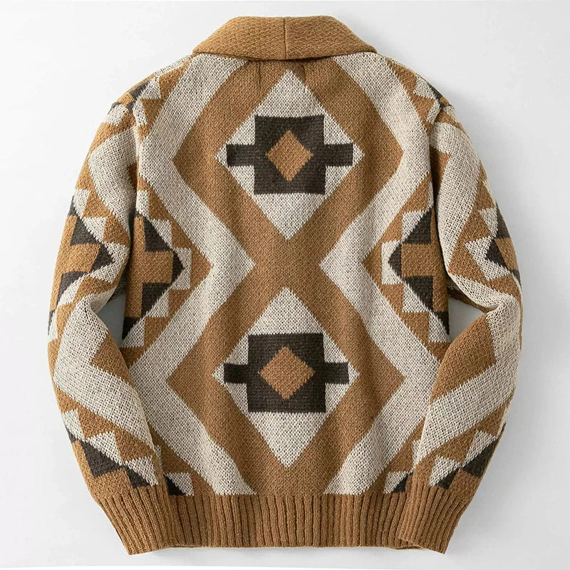 Premium Geometric Graphics Cardigan