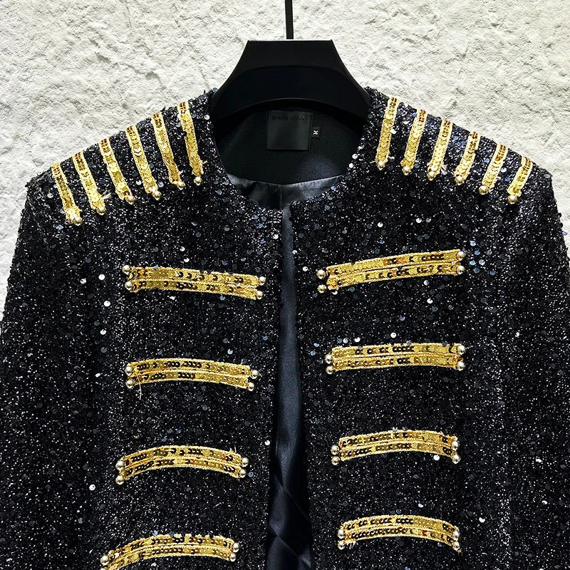 Embroidery Sequin Performance Blazer
