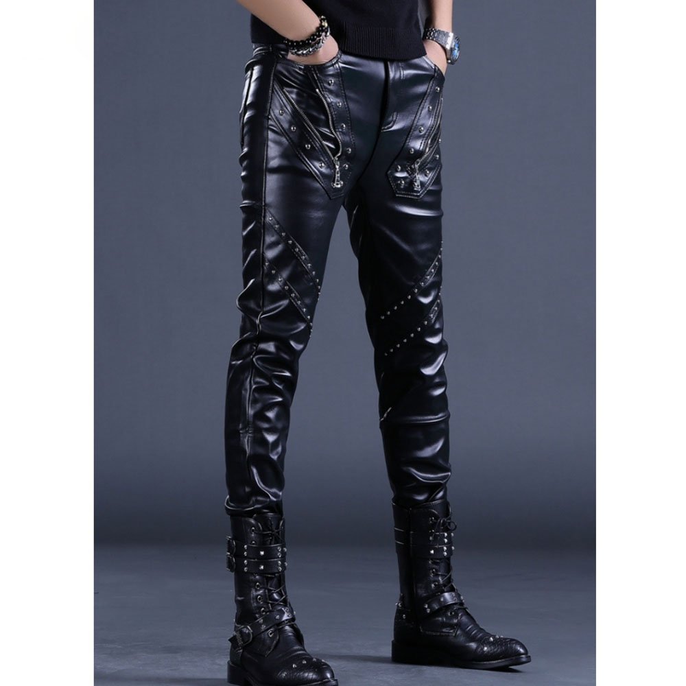 Rock Style PU Leather Pants