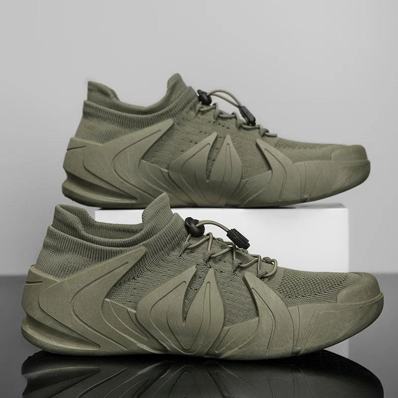 Breathable with Sock-Like Cuffs Sneakers