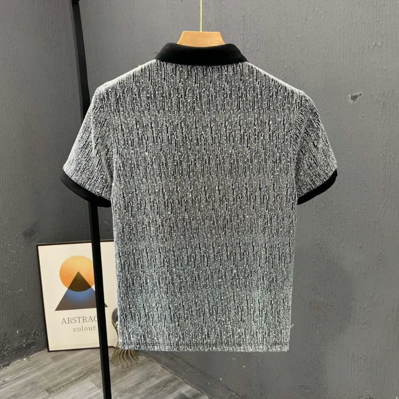 Solid Casual Short Sleeve Polo Shirt