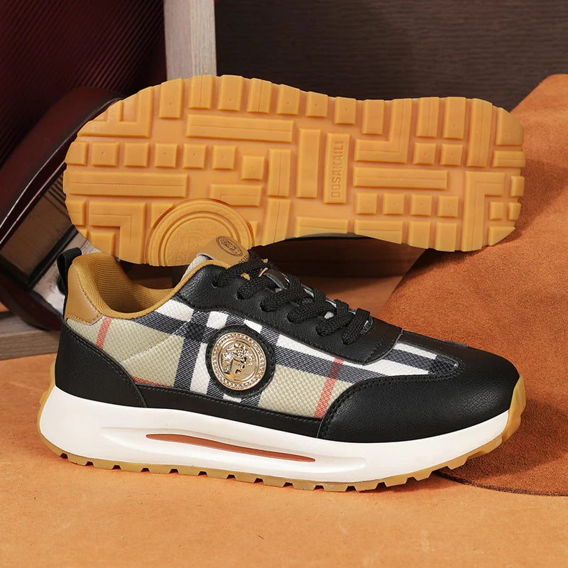 Monarch Plaid Street Style Sneakers