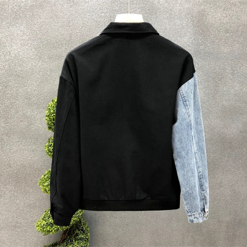 Dual-Tone Color Single Breasted Jacket