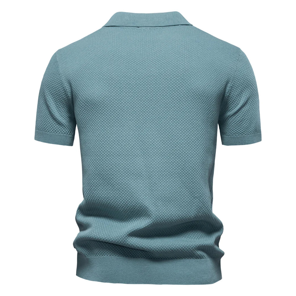 Solid Color Casual Breathable Polo Shirt