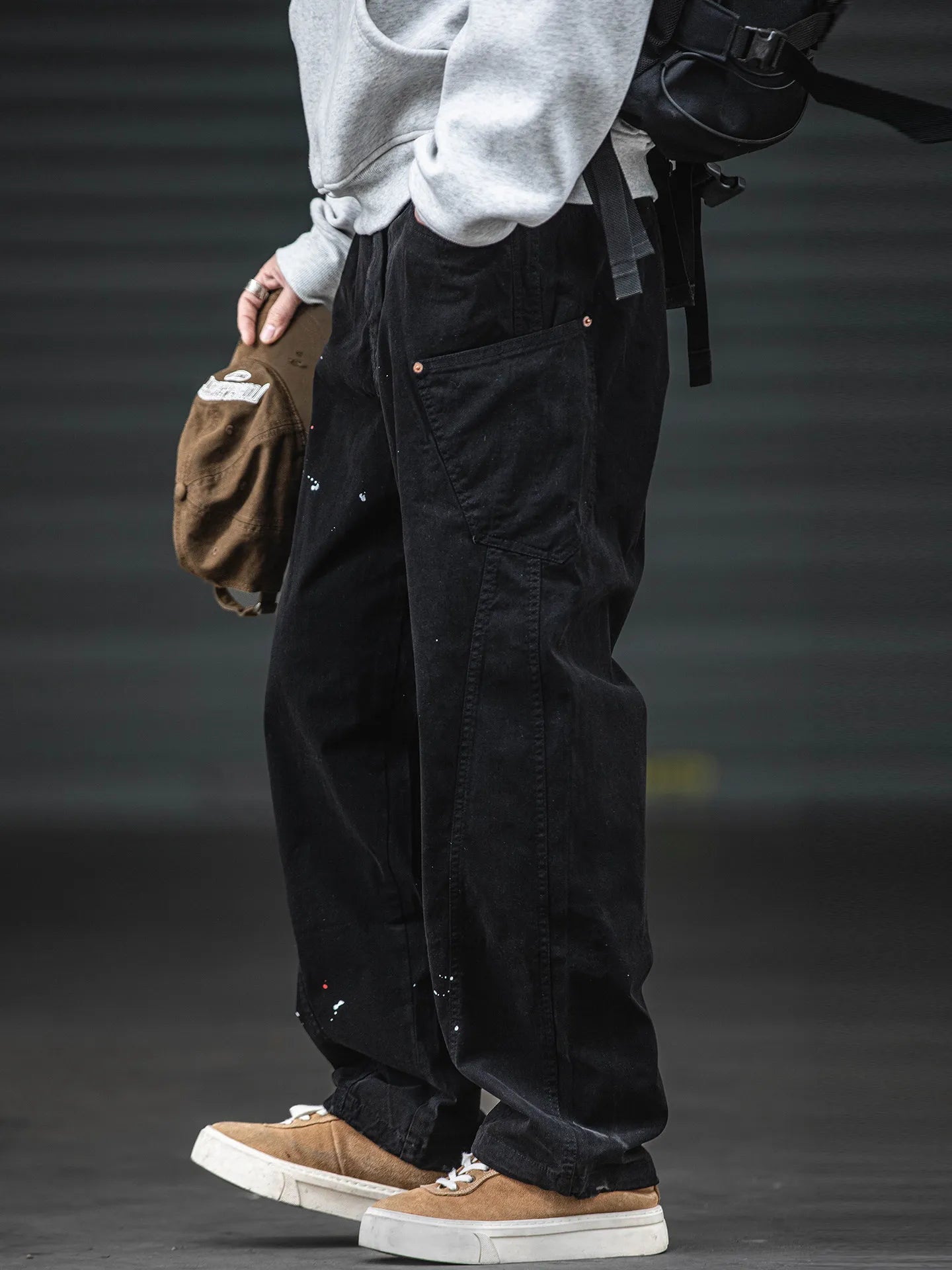 Oversized Baggy Paint Splatter Loose Pants