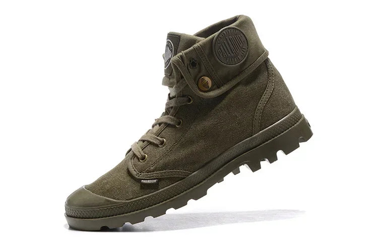 Canvas Lug Sole Tactical Boots