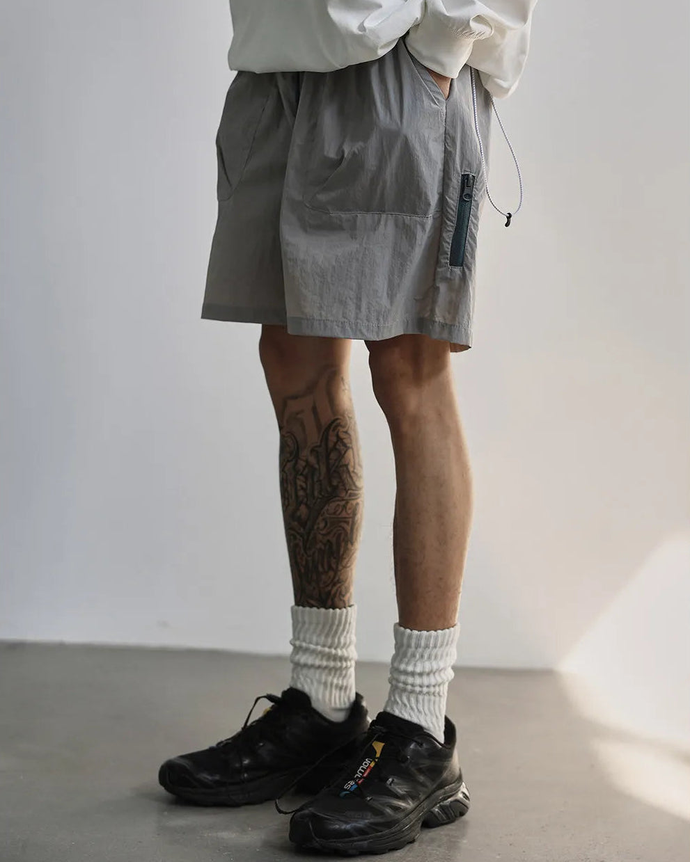 Solid Simple Drawstring Casual Jogger Shorts