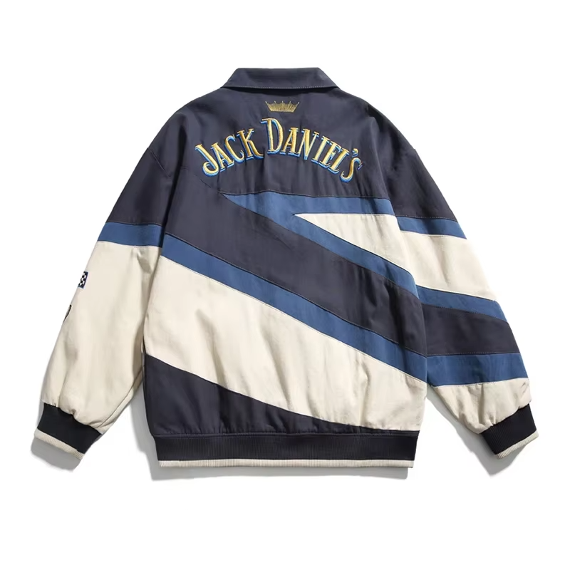 Patchwork Letter Race Motorcycle Jacket