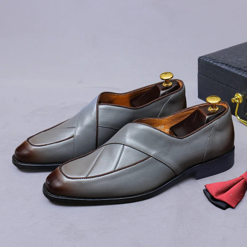 Criss-Cross Classic Leather Loafers