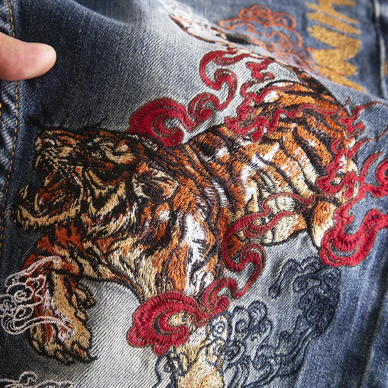 Wildstrike Tiger Embroidery Denim