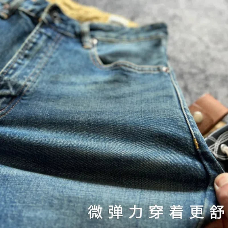 Classic Blue Cotton Denim Jeans
