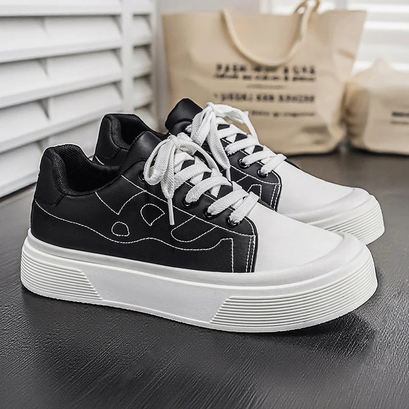 Solid Stitch Design Men's Sneakers