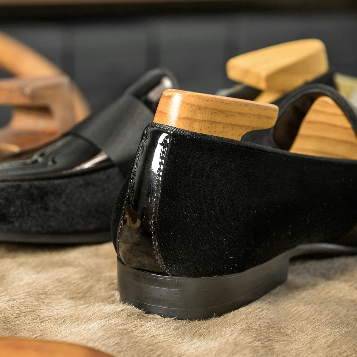 Black Classic Dress Leather Loafers
