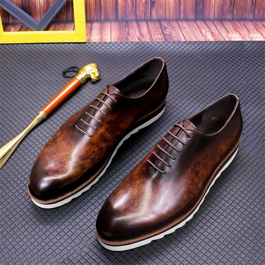 Leather Glossy Non-Slip Sole Shoes
