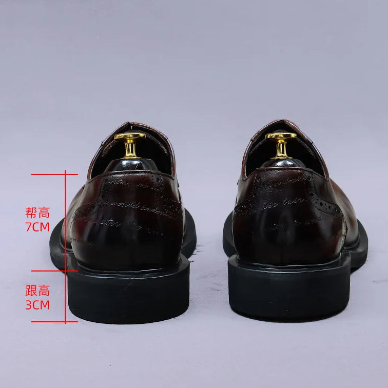 Vintage Burnished Leather Formal Shoes