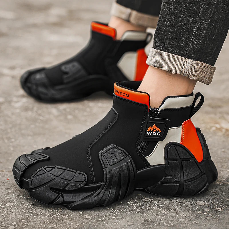 Urban Techwear Slip-On Ankle Boots