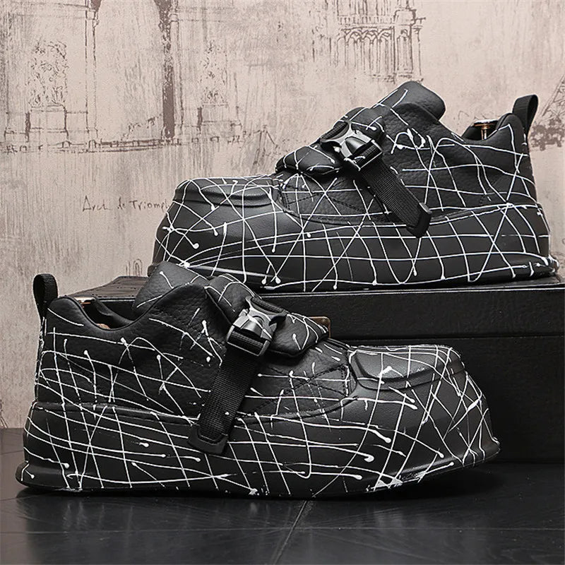 Abstract Line Graphic Men's Sneakers
