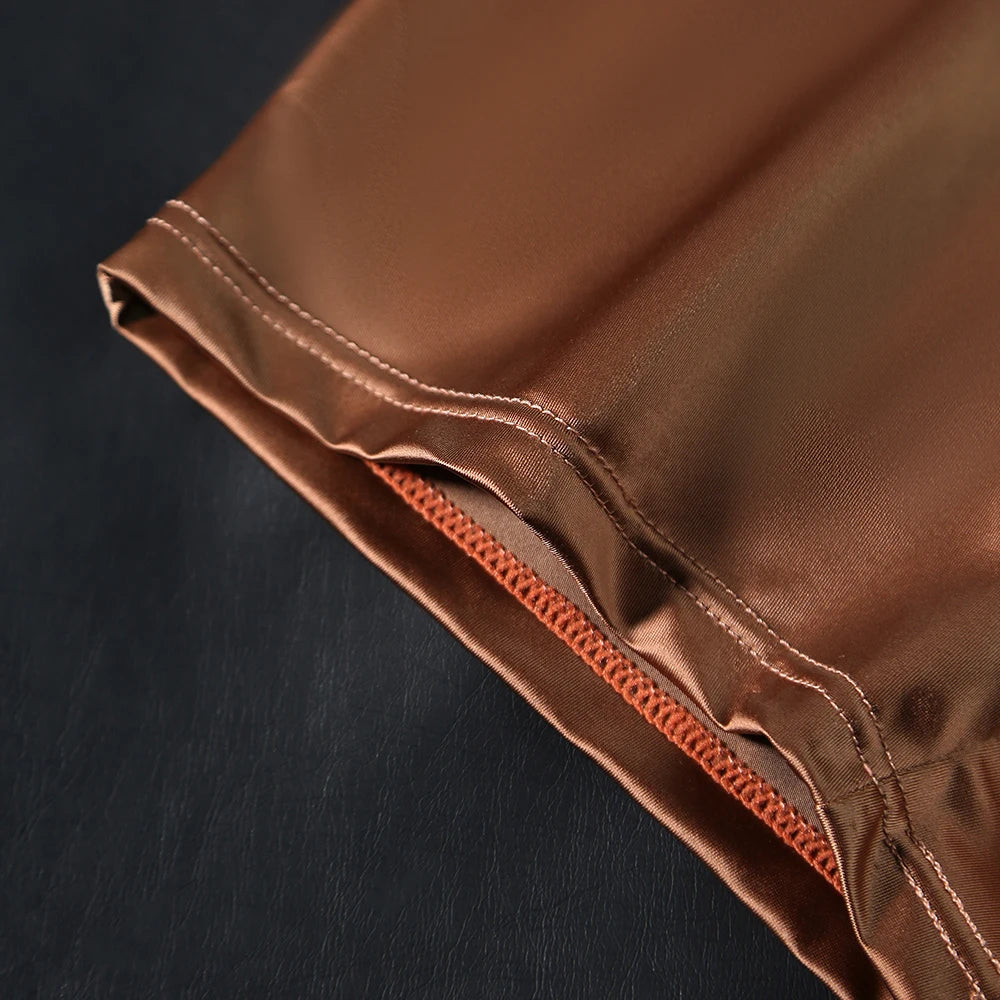 Solid Comfortable Nylon Spandex Boxer Set