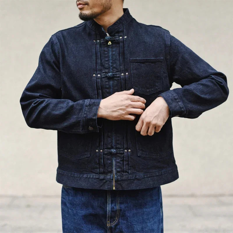 Chinese Style Indigo Selvedge Jacket