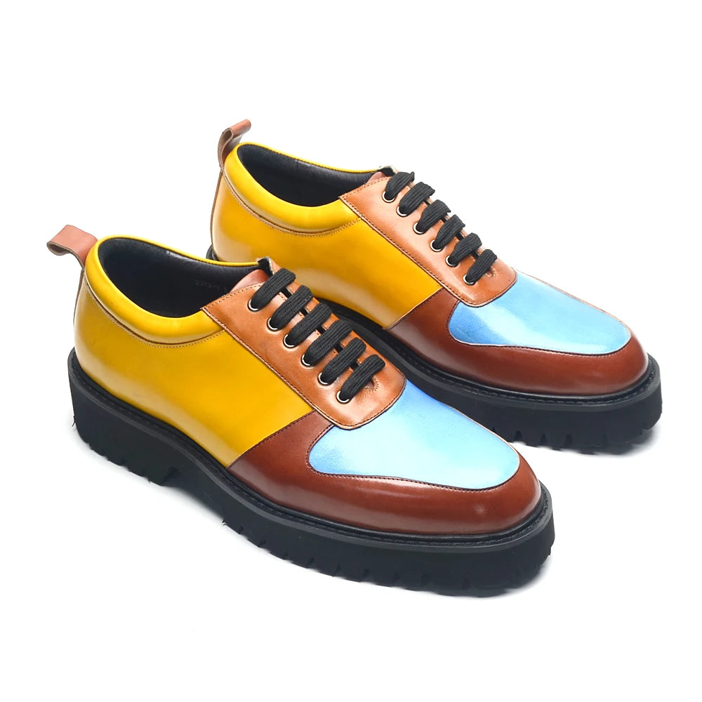 Soft Chunky Sole Mixed Color Shoes