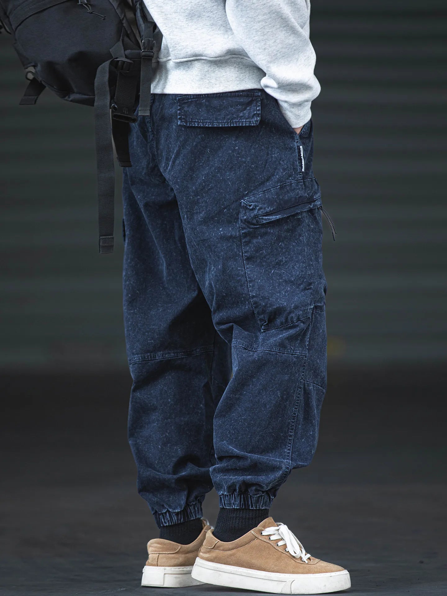 Oversized Baggy Washed Cargo Jogger Pants