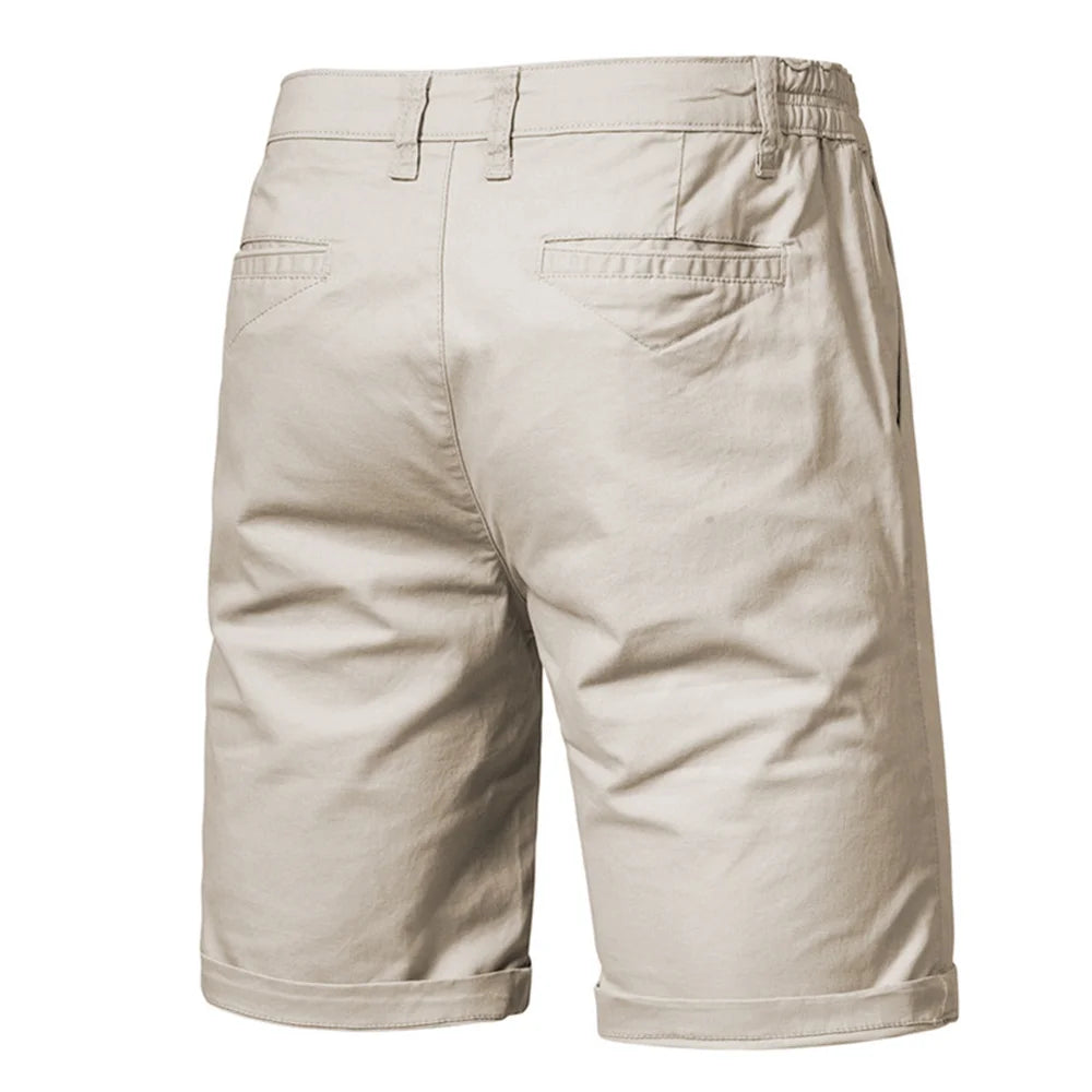 Classic Elastic Waist Chino Shorts