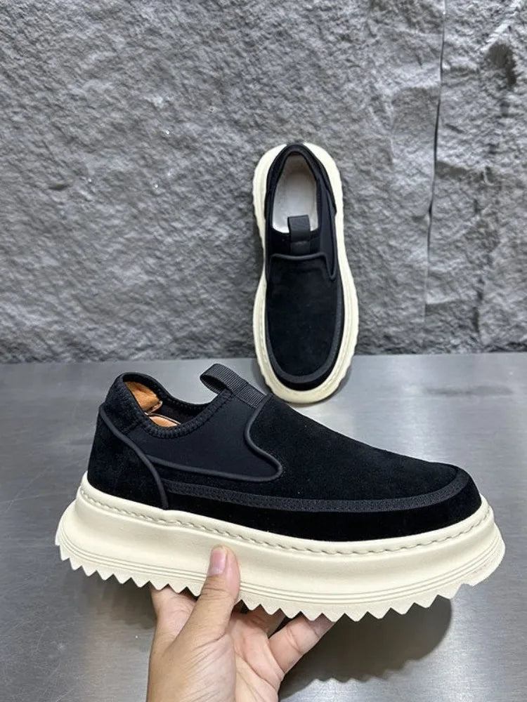 Thick Platform Round Toe Loafer Shoes