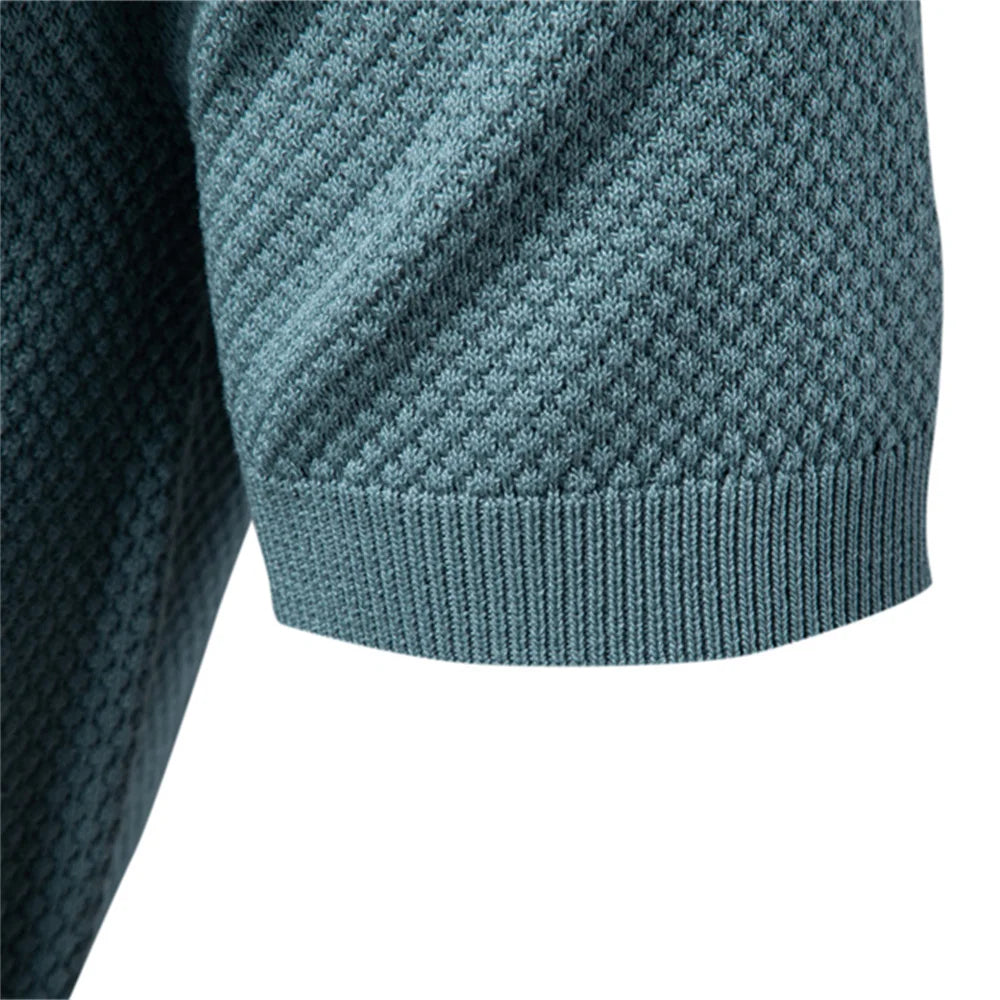Solid Color Casual Breathable Polo Shirt