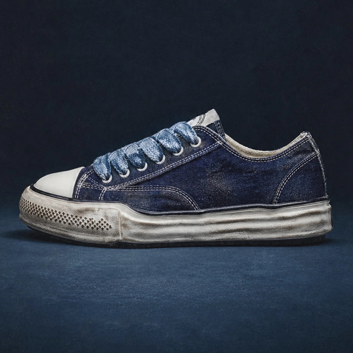 Retro Washed Denim Canvas Sneakers