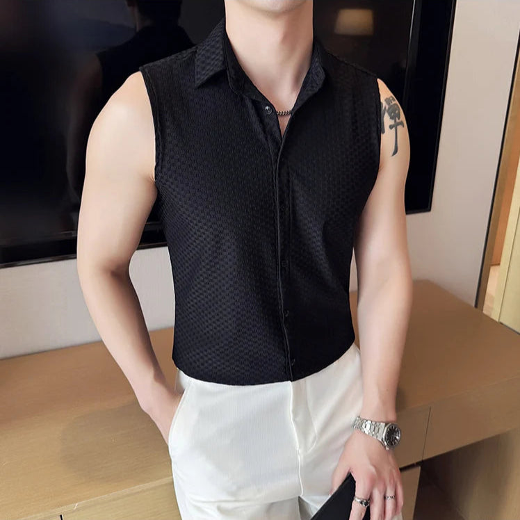 Ice Silk Waffle Breathable Vest