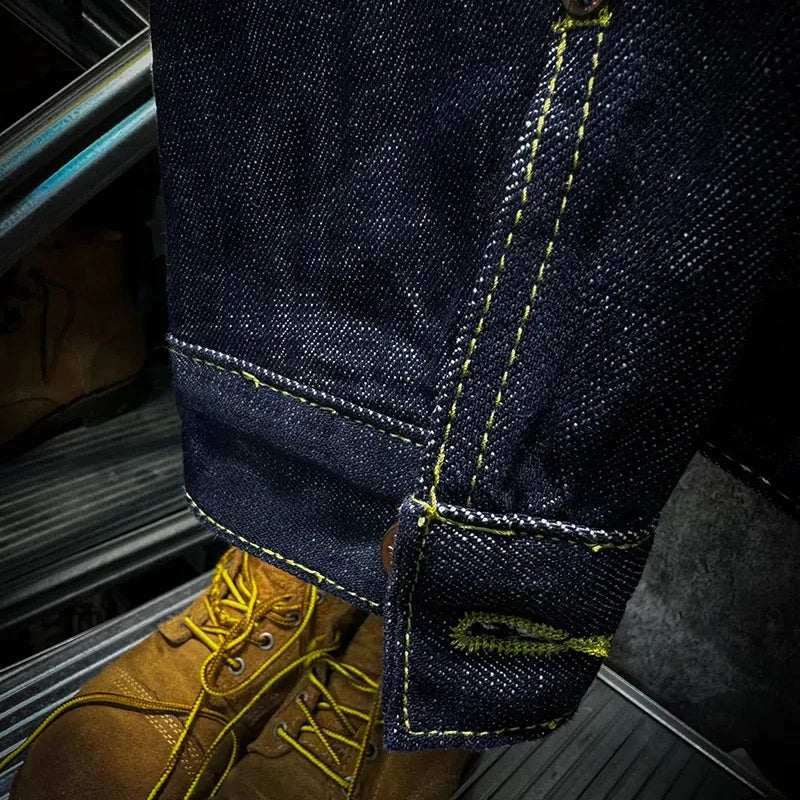 Raw Indigo Utility Denim Jacket