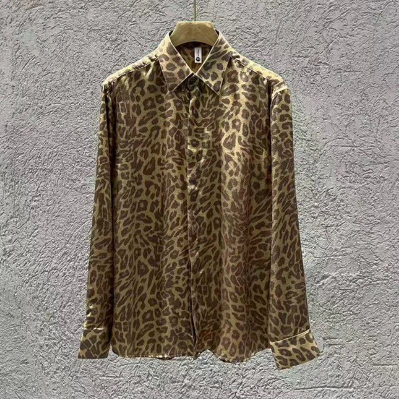 Luxury Gold Leopard Print Shirt