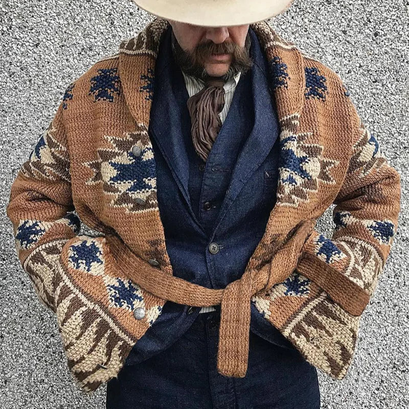 Retro Classic Tribal Pattern Knit Cardigan