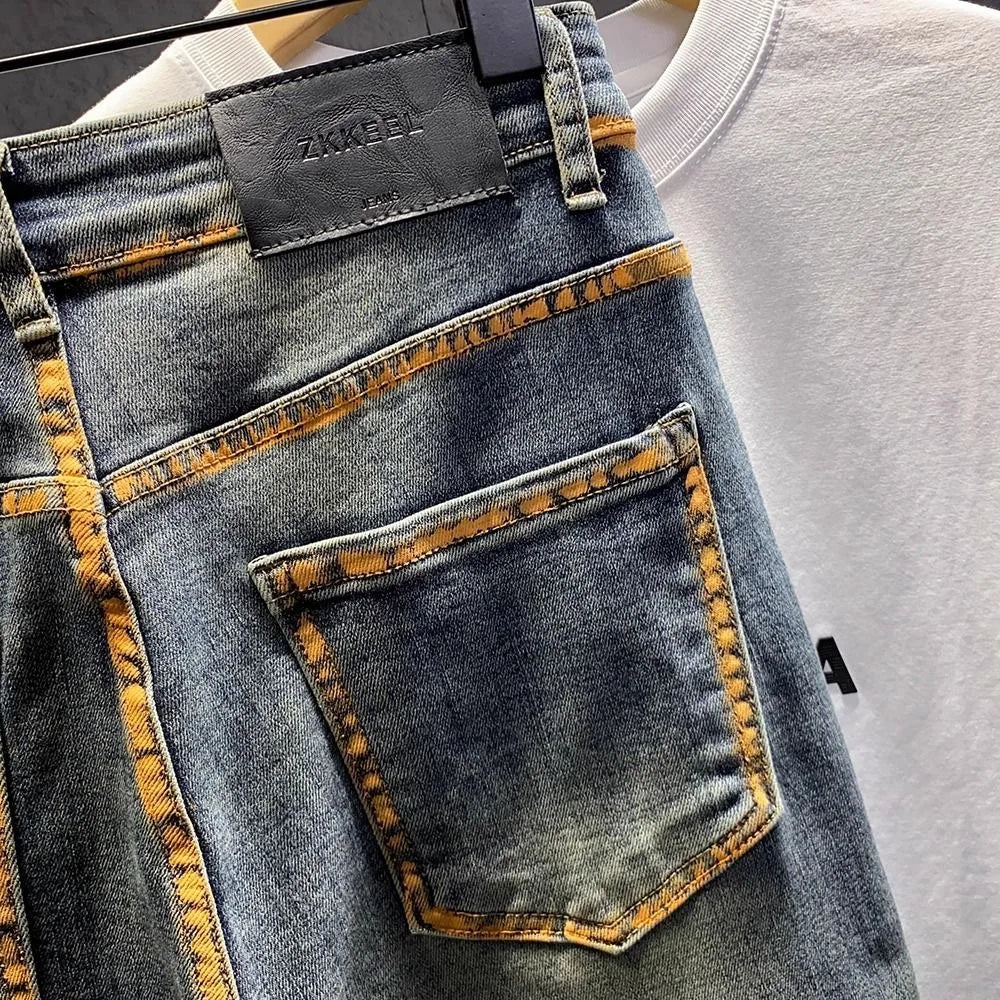 Retro Outline Fade Denim Jeans