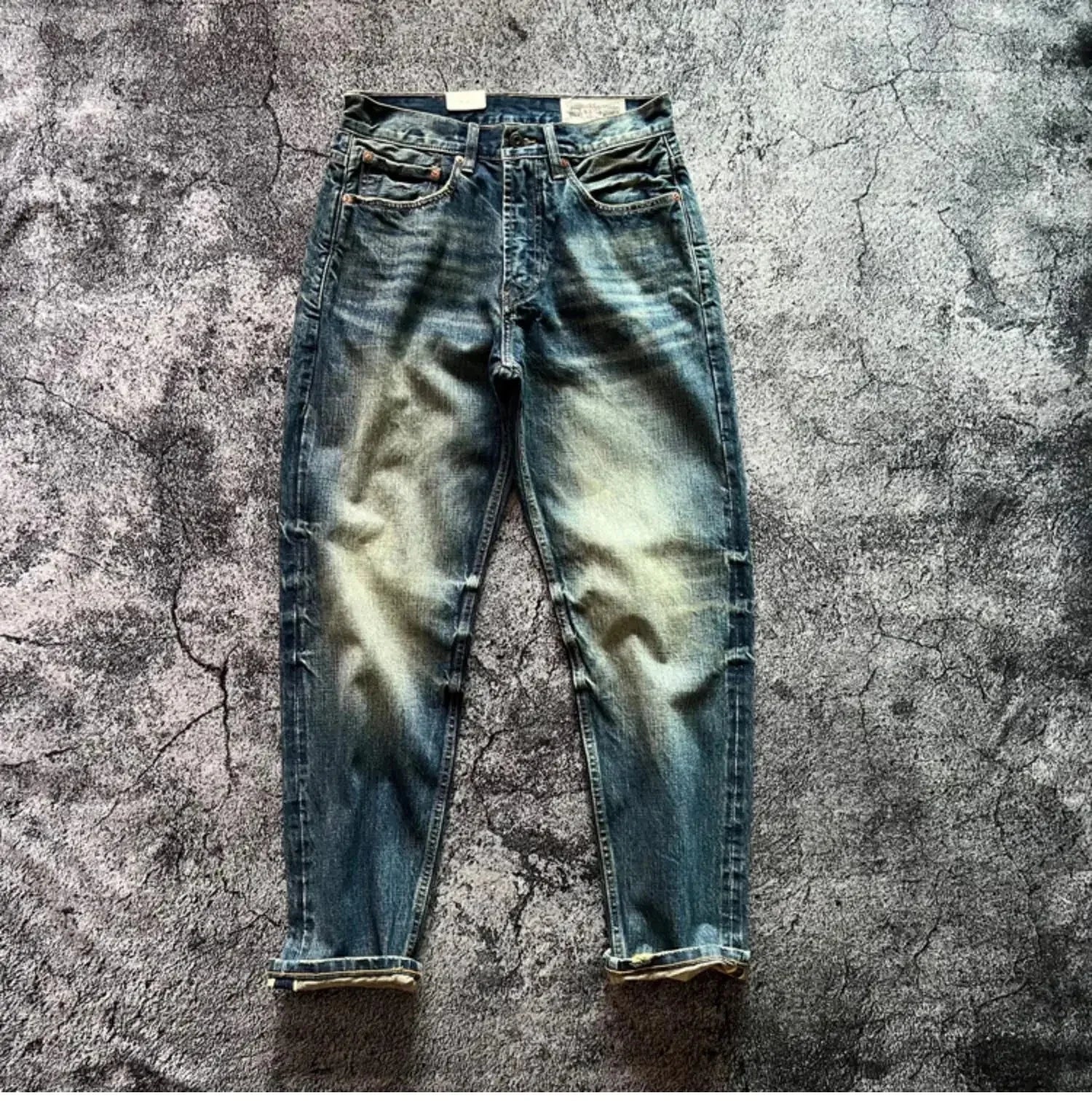 Solid Washed Blue Denim Jeans