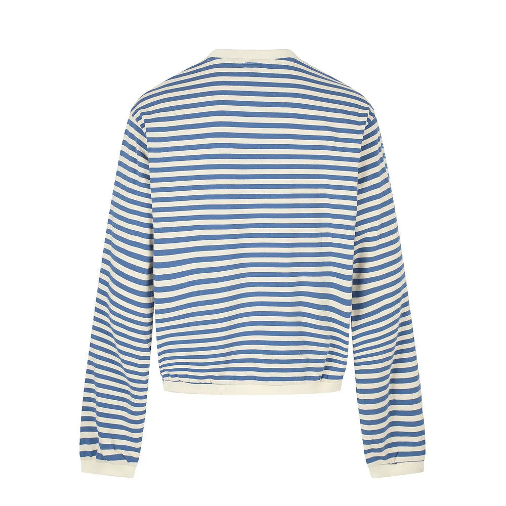 Two-Tone Striped Long-Sleeve T-Shirt