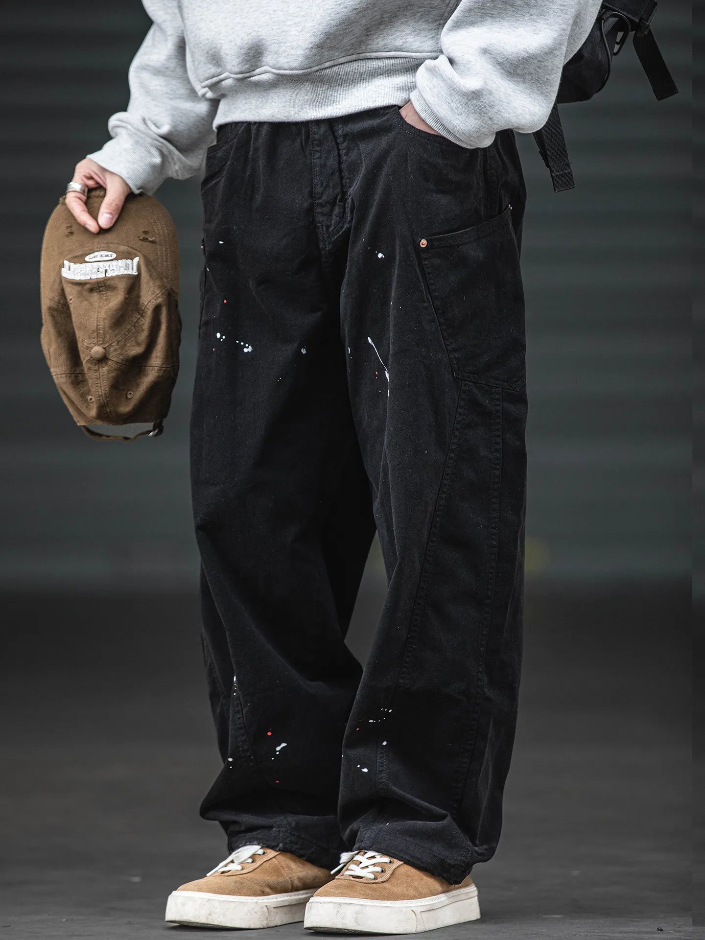 Oversized Baggy Paint Splatter Loose Pants