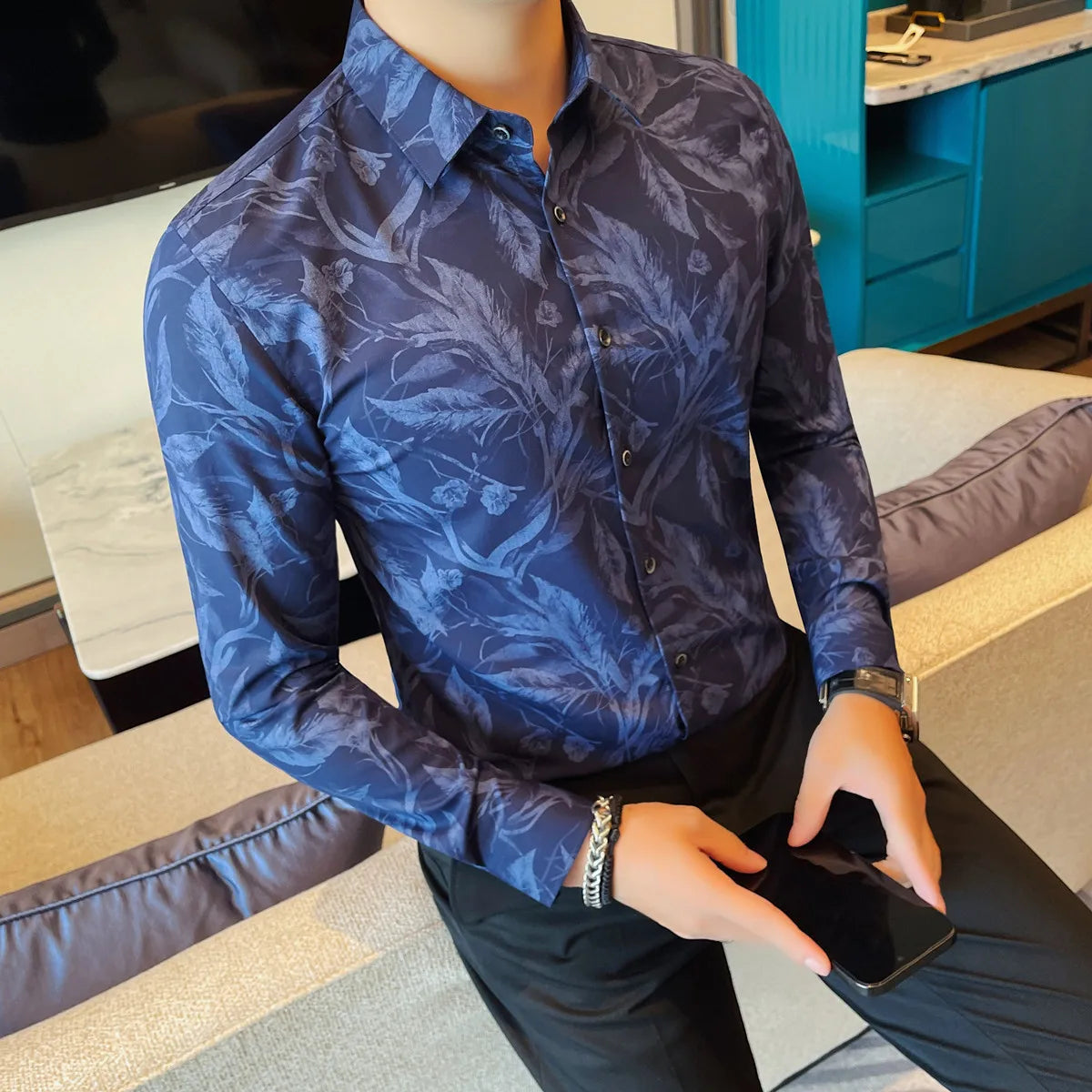 High Quality Printed Long-Sleeved Shirt